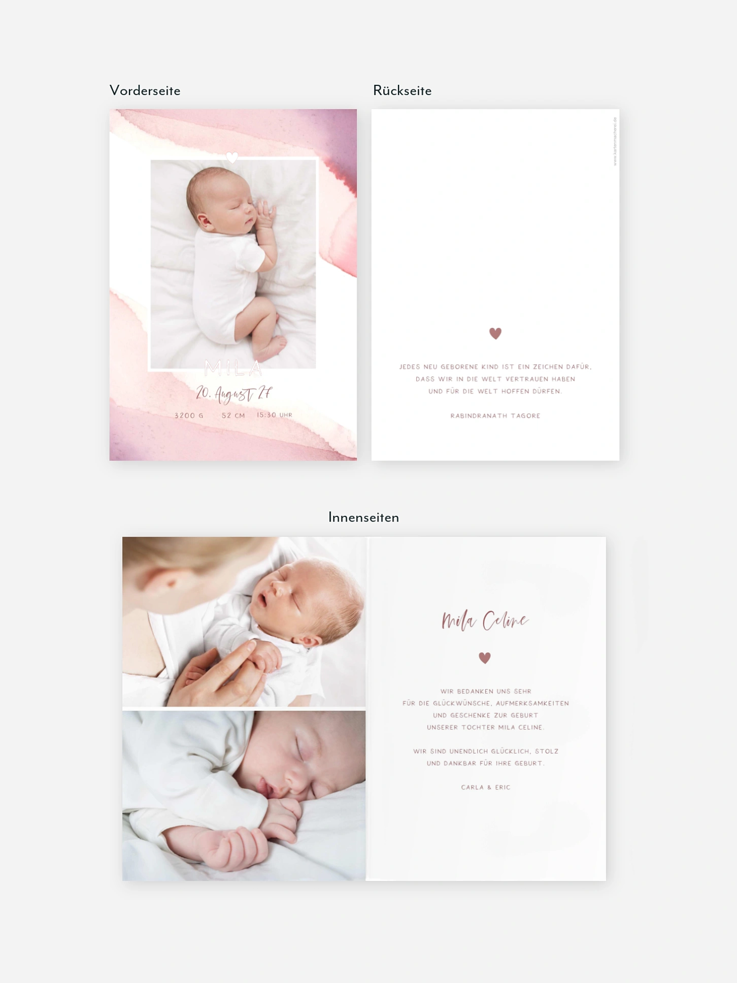 Geburtskarte Little Baby