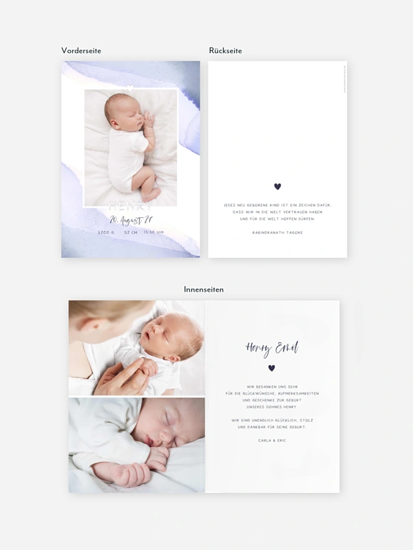 Geburtskarte Little Baby