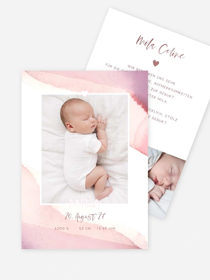 Geburtskarte Little Baby