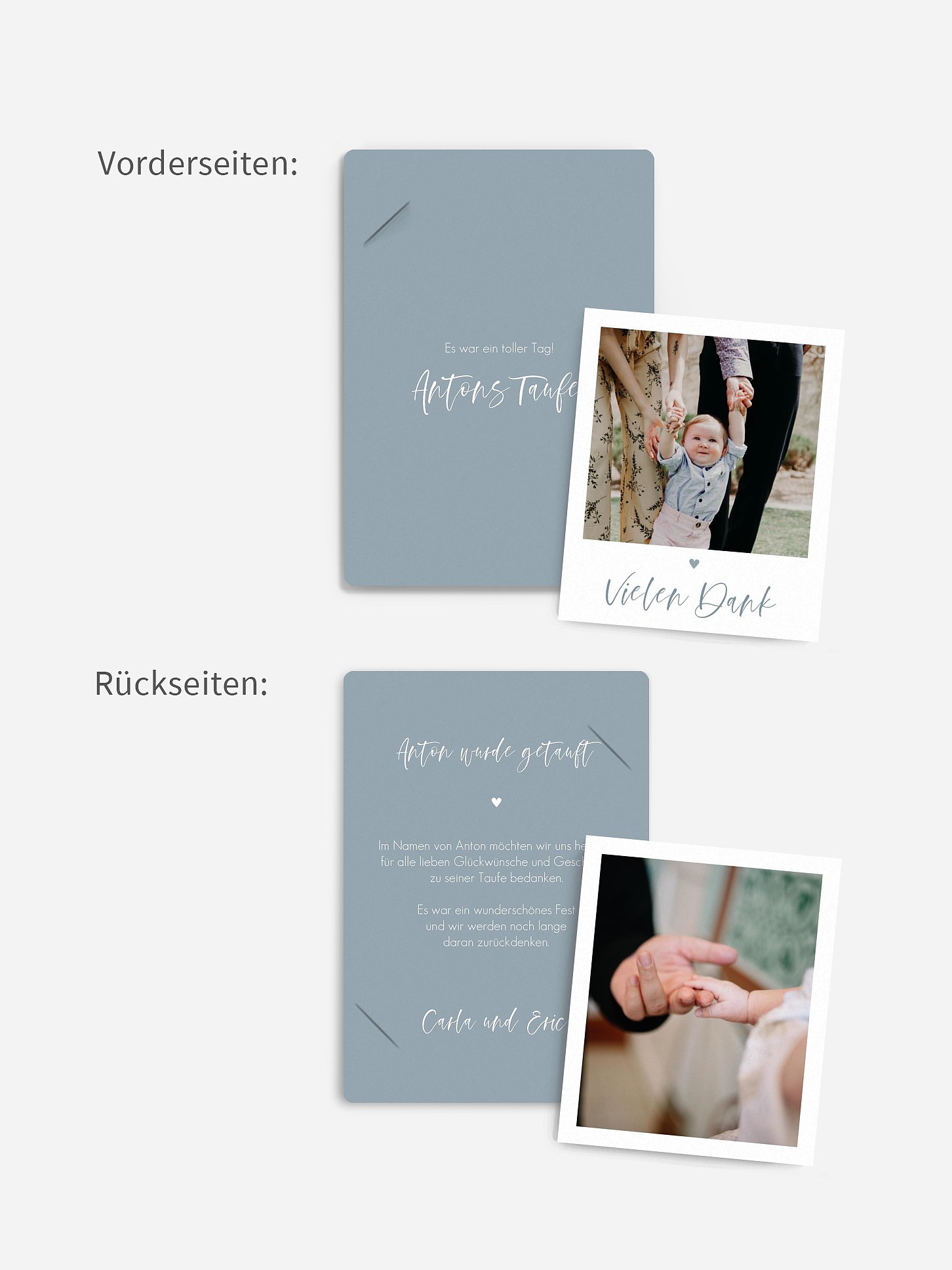 Dankeskarte Taufe Lovely Blessing