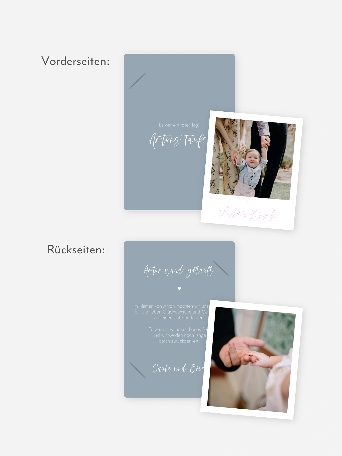 Dankeskarte Taufe Lovely Blessing