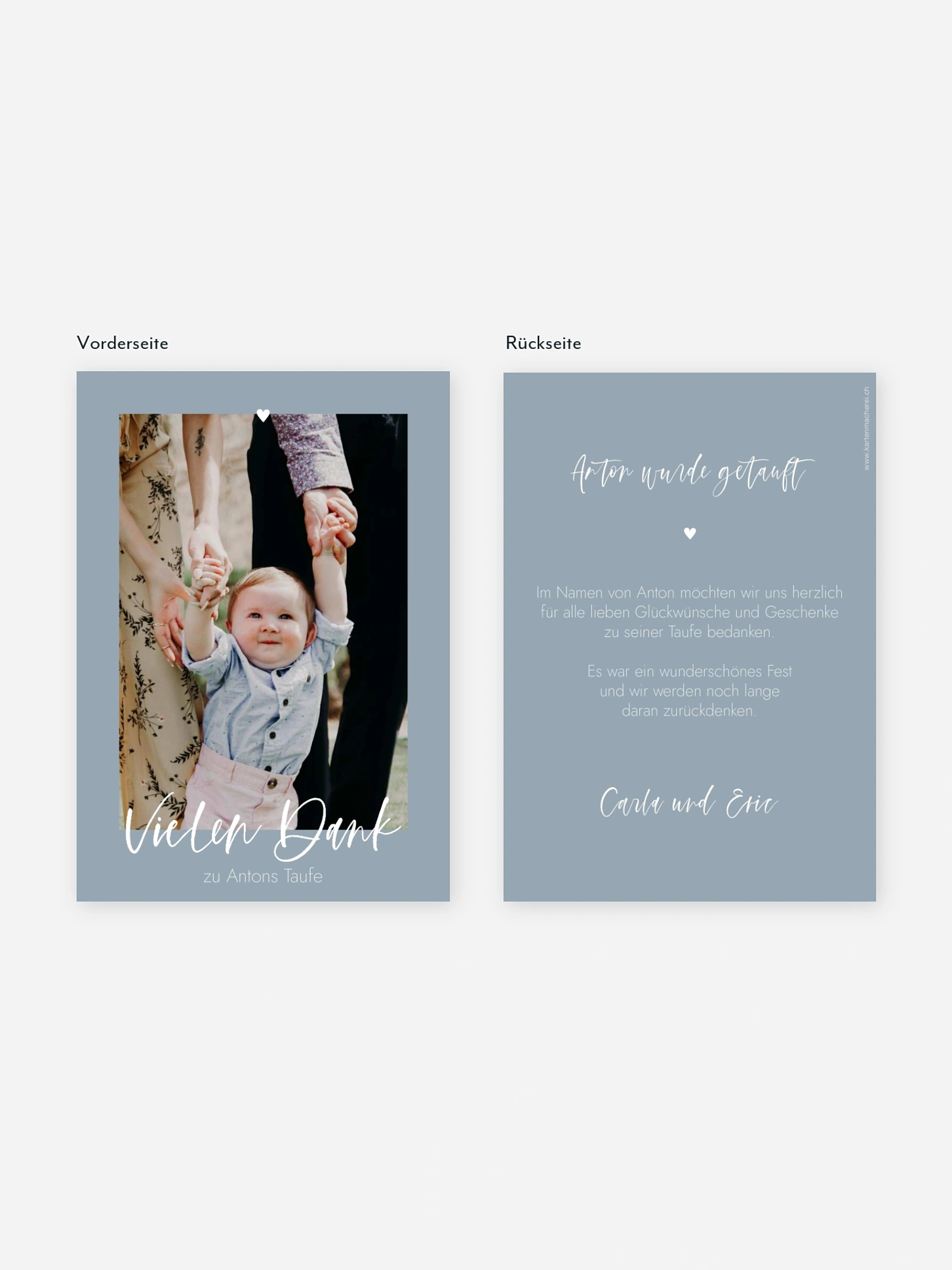 Dankeskarte Taufe Lovely Blessing