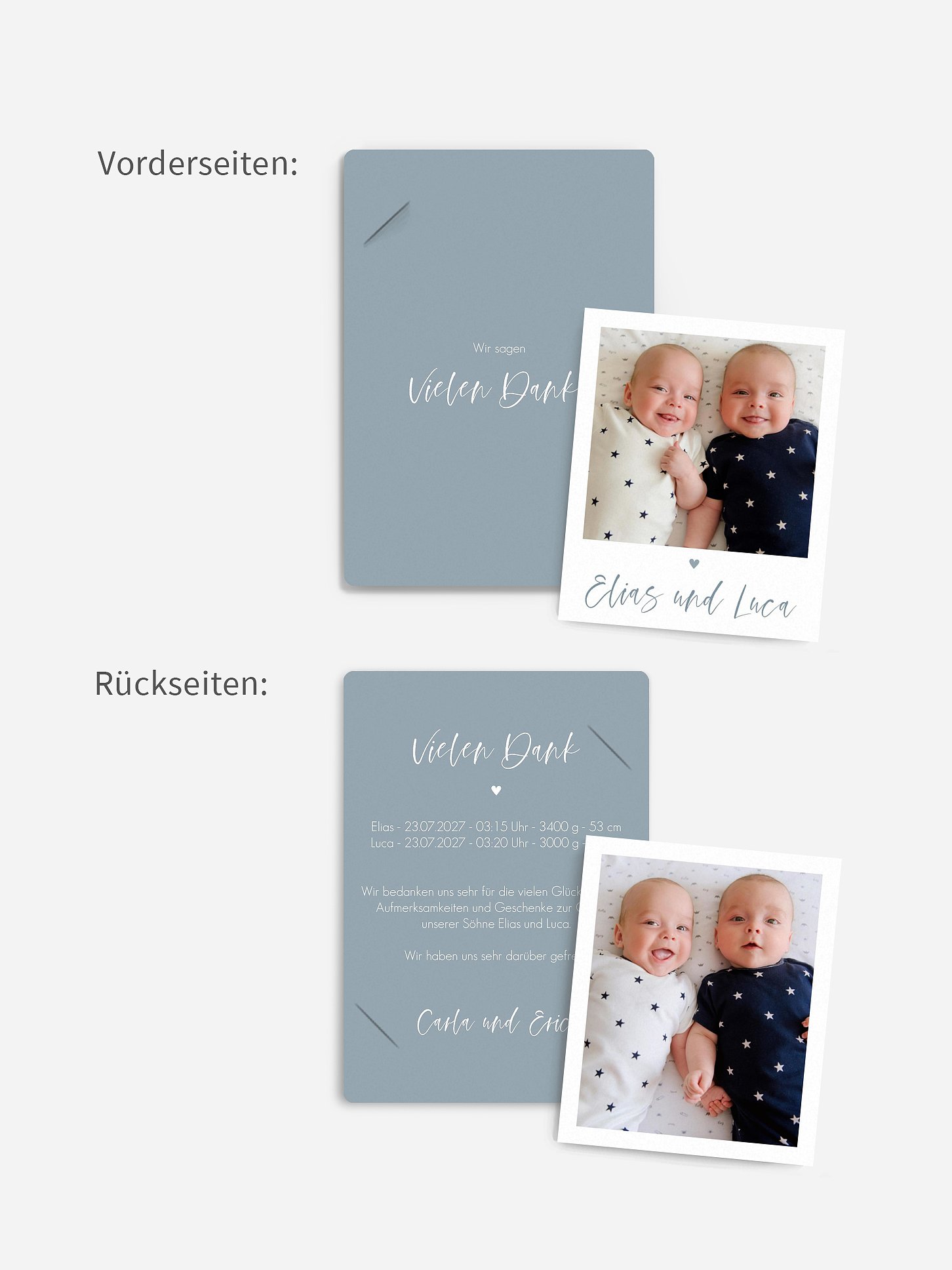 Zwillingskarte Lovely Blessing