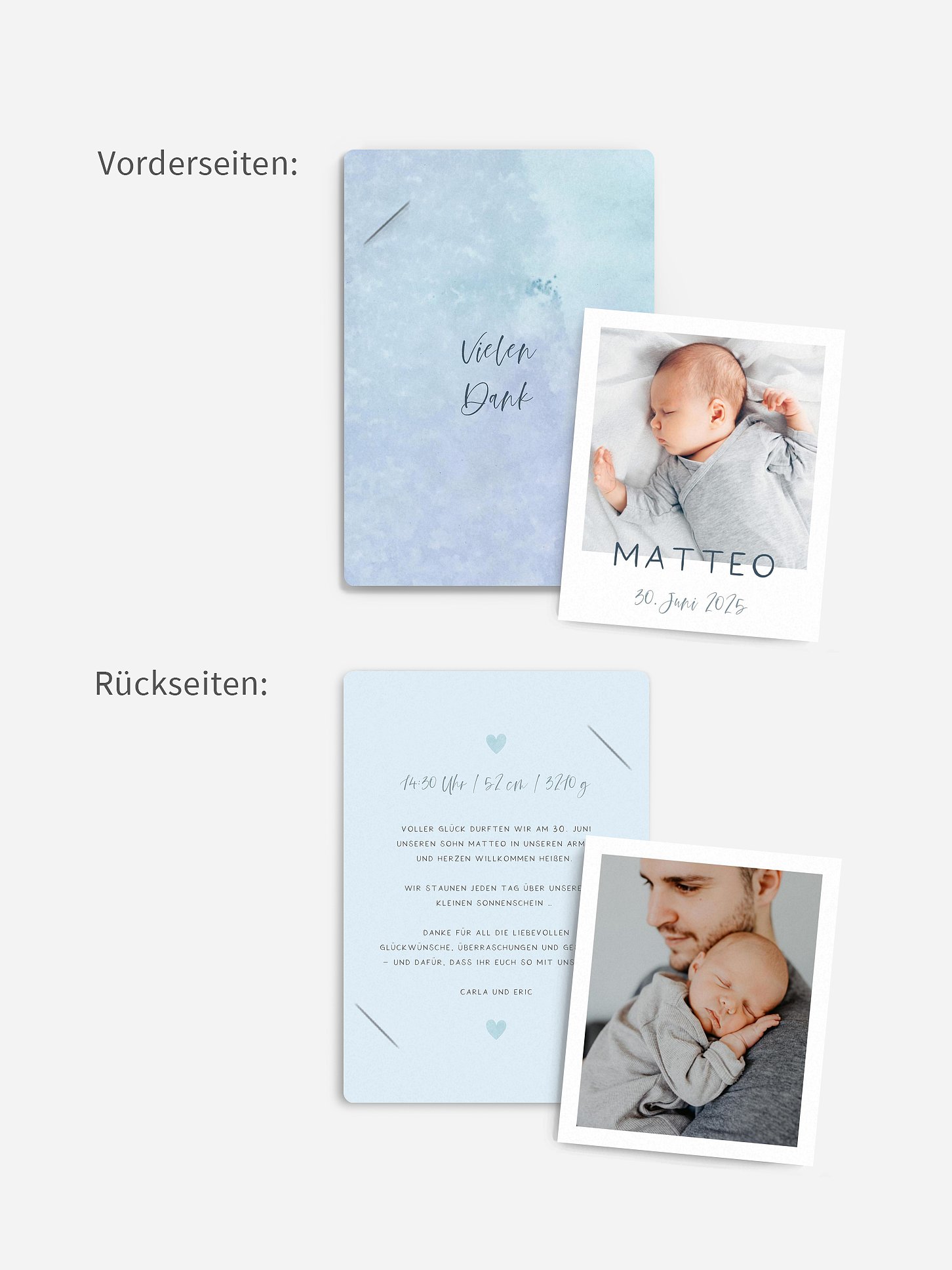 Geburtskarte Wasserfarbe