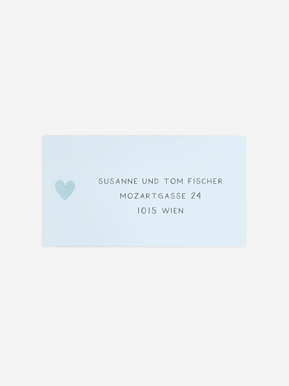 Empfängeraufkleber Geburt Wasserfarbe