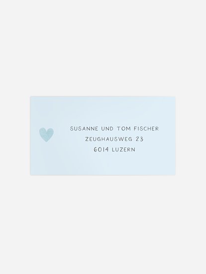 Empfängeraufkleber Geburt Wasserfarbe