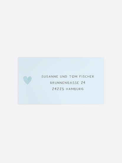 Empfängeraufkleber Geburt Wasserfarbe