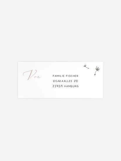 Absenderaufkleber Geburt Hase & Maus