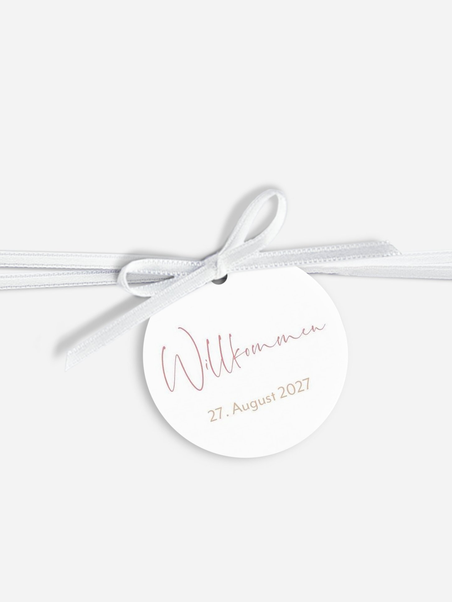 Anhänger mit Band zur Hochzeit Blumenbaby