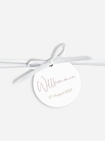 Anhänger mit Band zur Hochzeit Blumenbaby