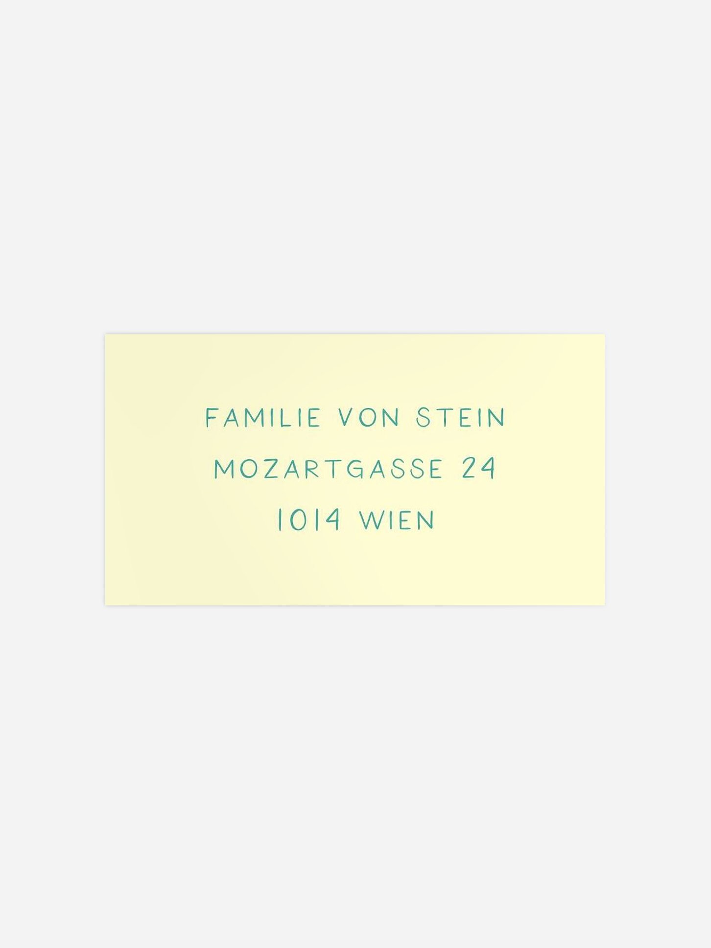 Empfängeraufkleber Geburt Heiterkeit