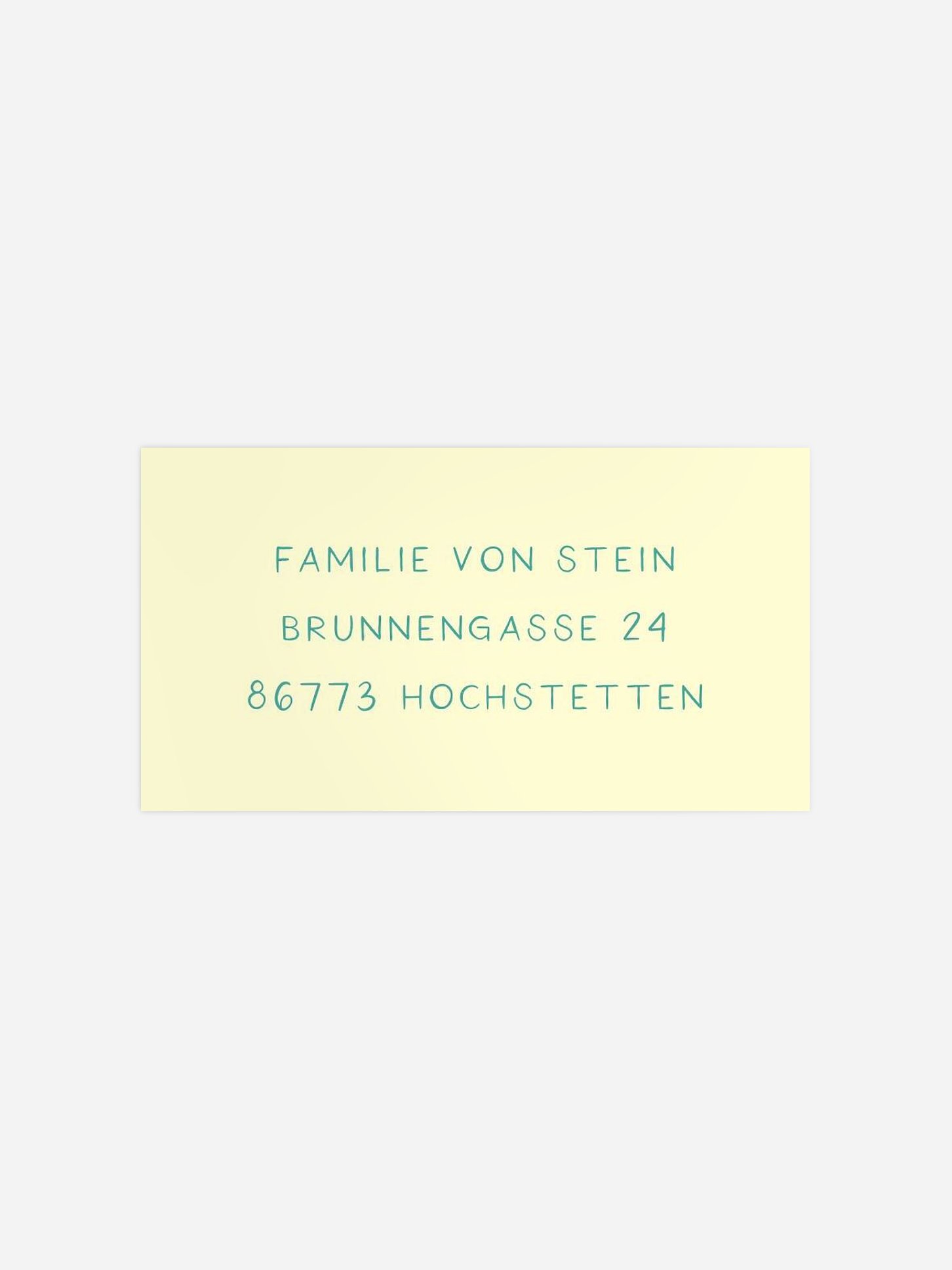 Empfängeraufkleber Geburt Heiterkeit