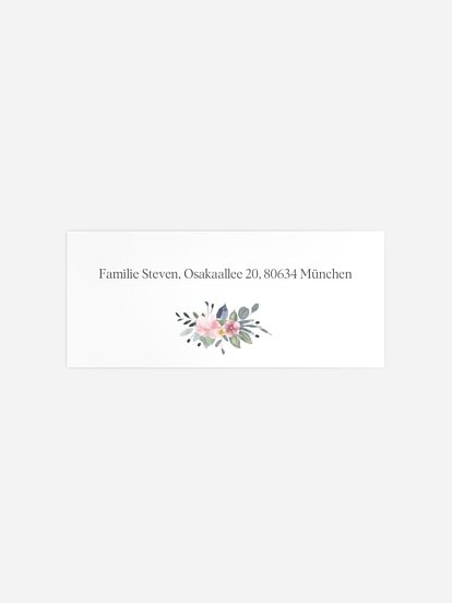 Absenderaufkleber Geburt Rosenbaby