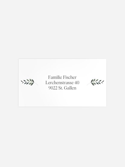 Empfängeraufkleber Geburt Rosenbaby