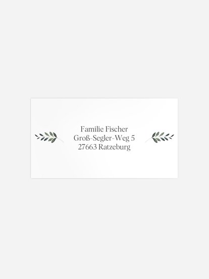 Empfängeraufkleber Geburt Rosenbaby