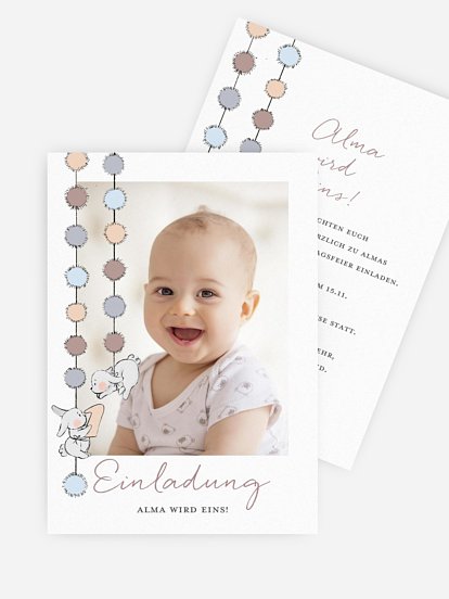 Kindergeburtstagseinladung Häschen Mobile