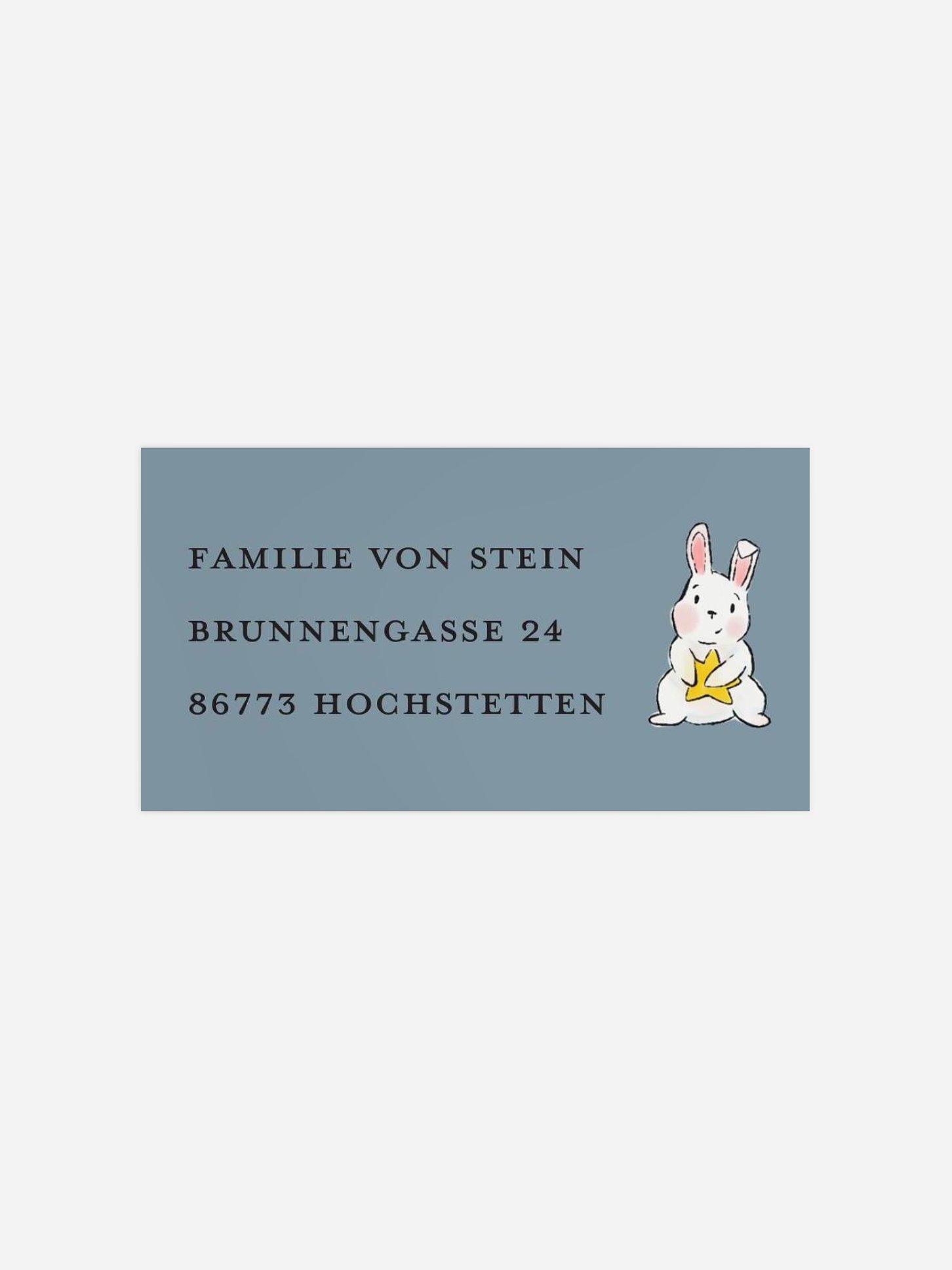 Empfängeraufkleber Geburt Häschen Mobile