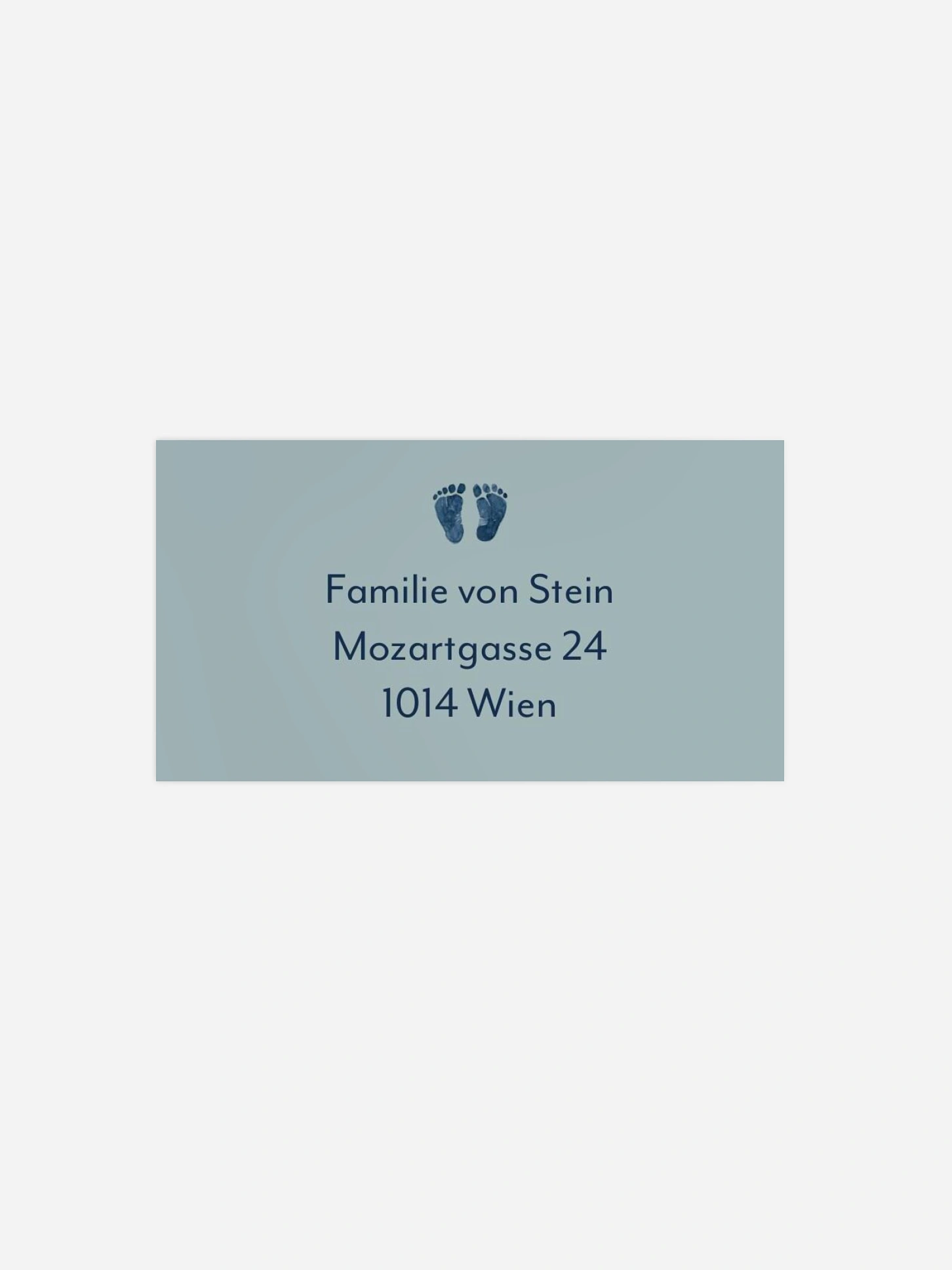 Empfängeraufkleber Geburt Füsschen