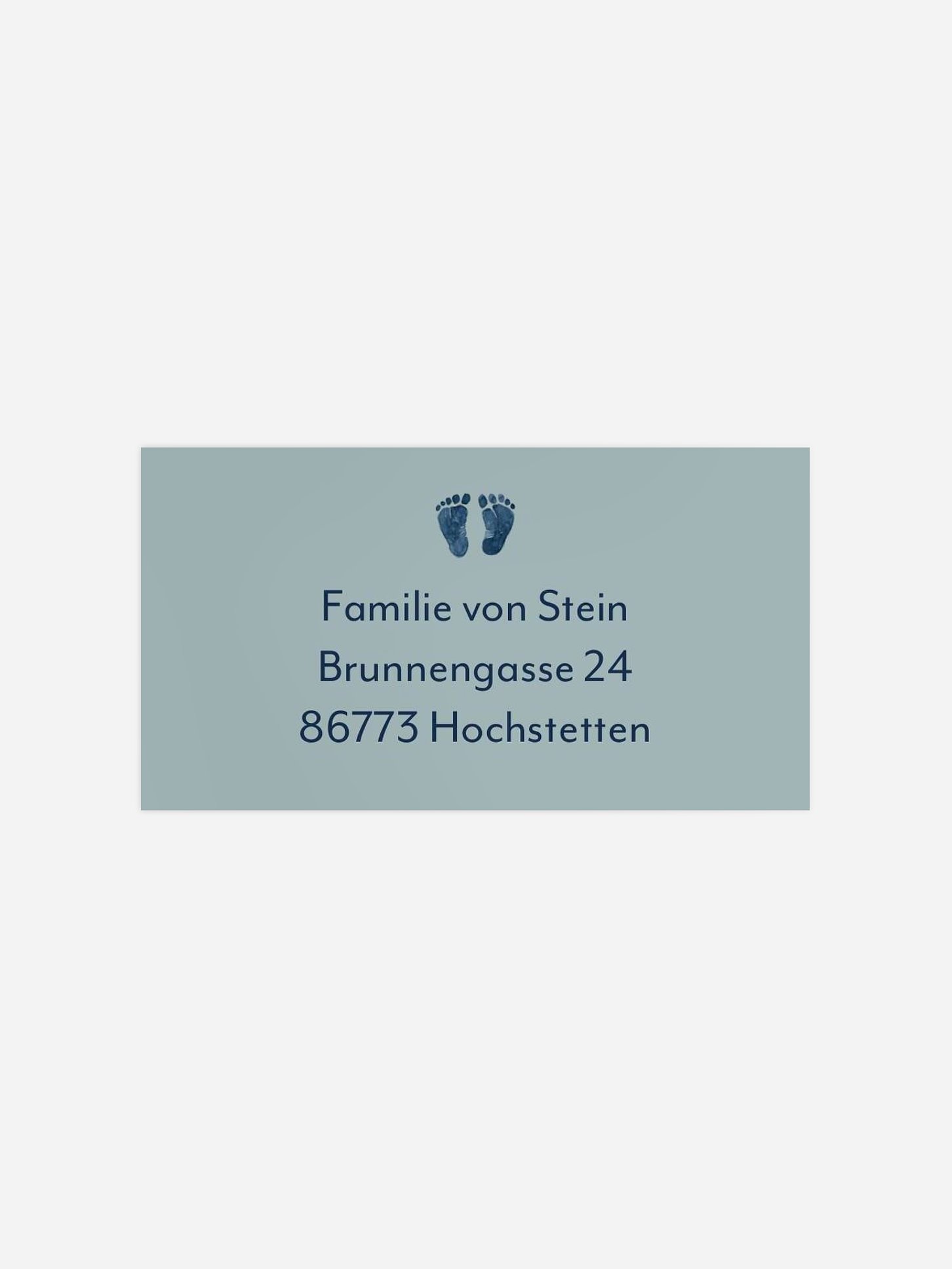 Empfängeraufkleber Geburt Füsschen