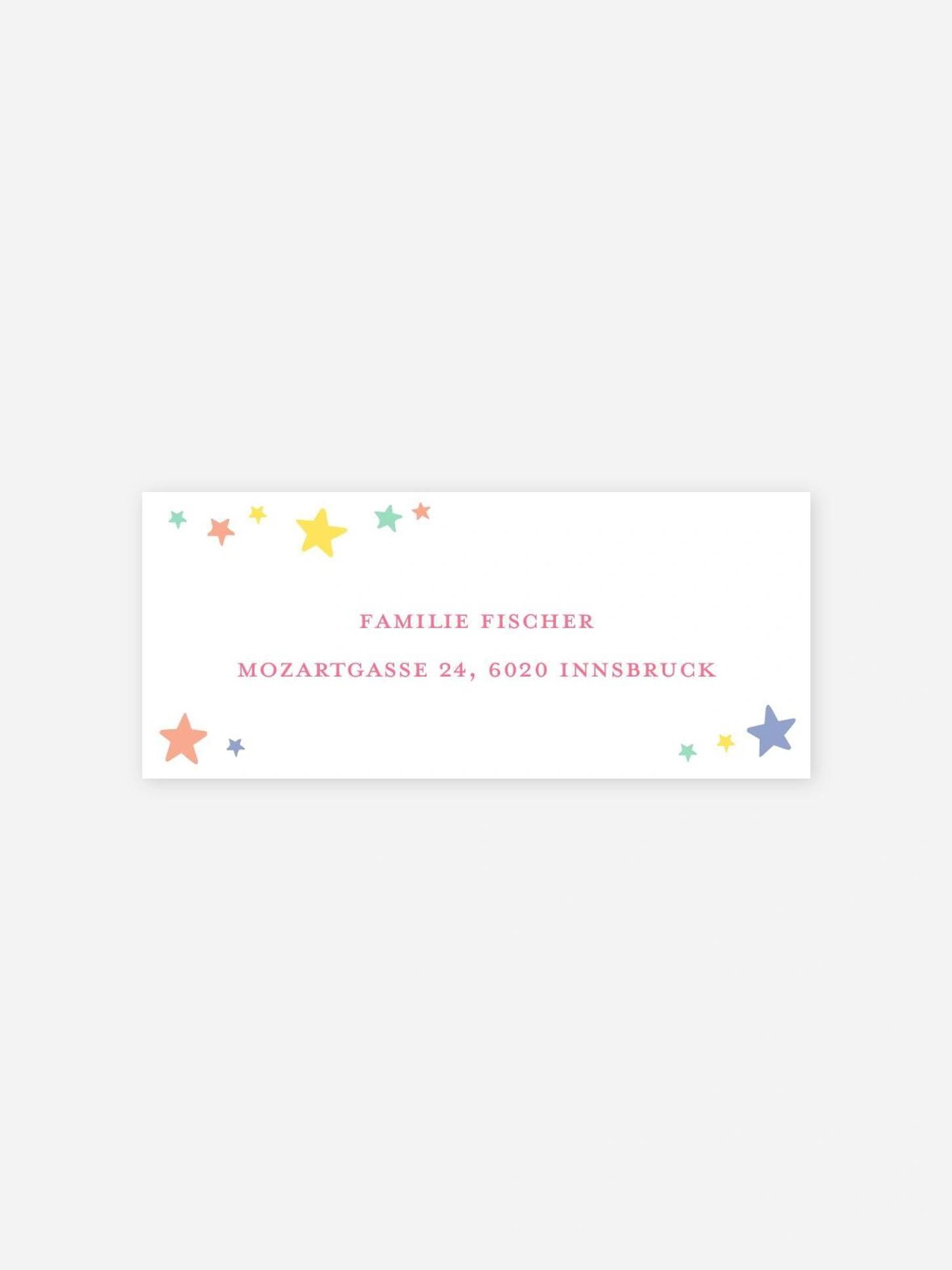 Absenderaufkleber Geburt Sparkle Rainbow