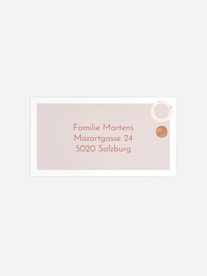 Empfängeraufkleber Geburt Boho Baby