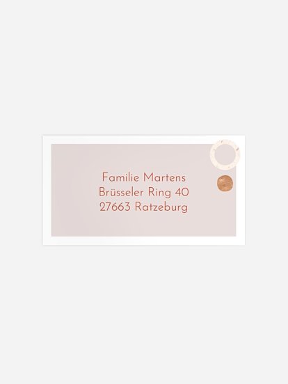 Empfängeraufkleber Geburt Boho Baby