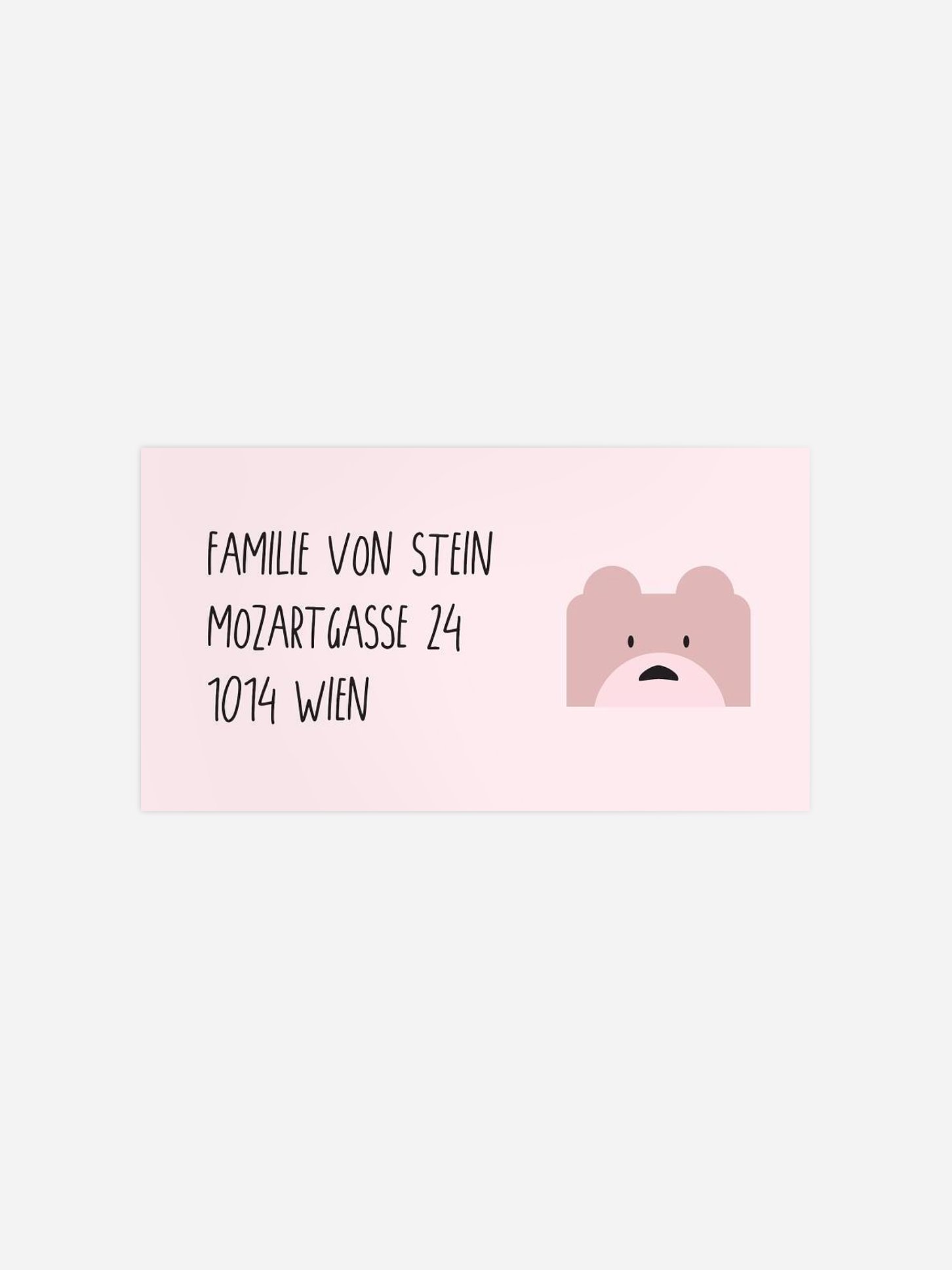 Empfängeraufkleber Geburt Cute Face