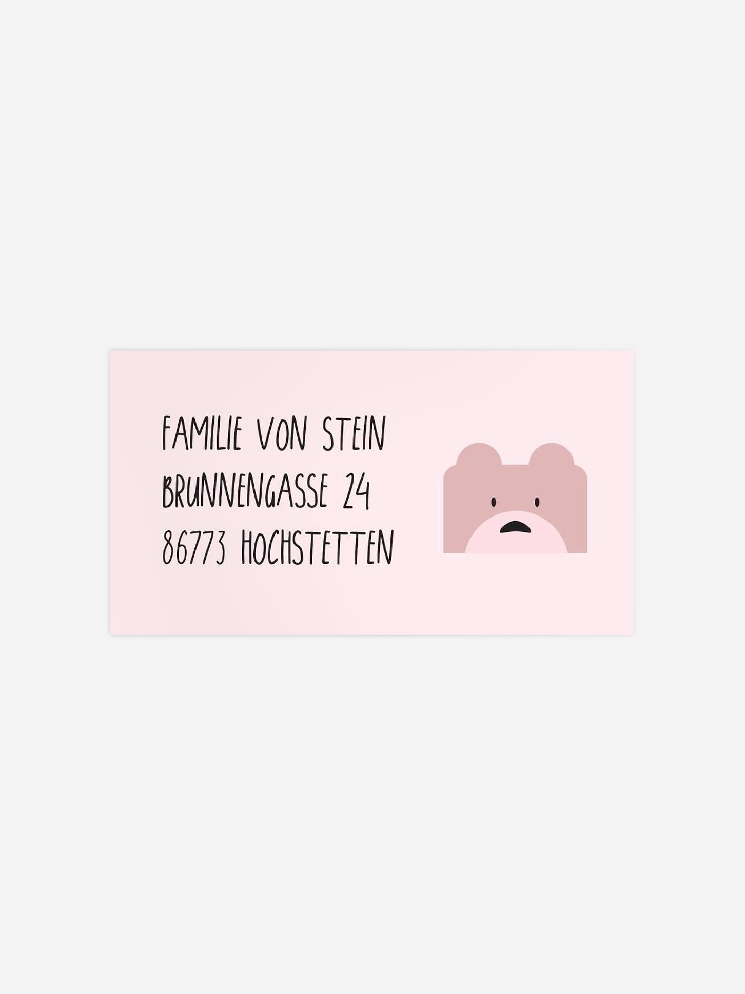 Empfängeraufkleber Geburt Cute Face