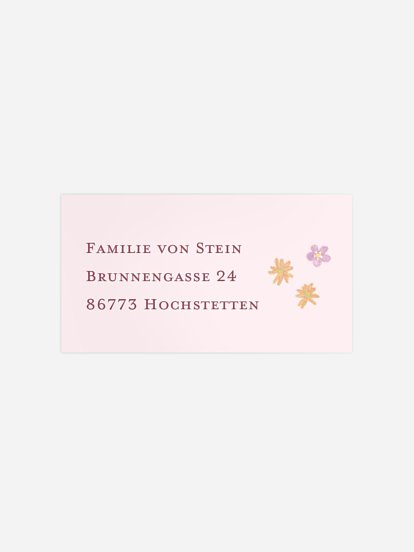 Empfängeraufkleber Geburt Krabbelgruppe