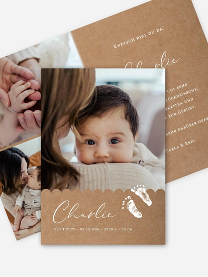 Geburtskarte Tiny Feet