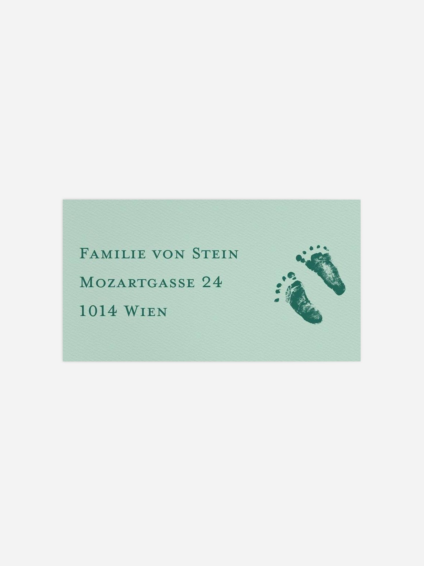 Empfängeraufkleber Geburt Tiny Feet