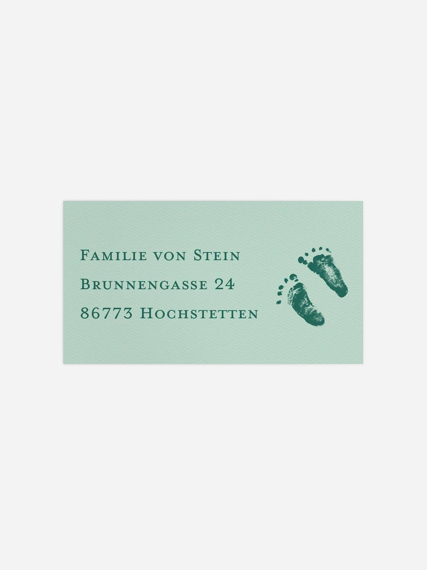 Empfängeraufkleber Geburt Tiny Feet