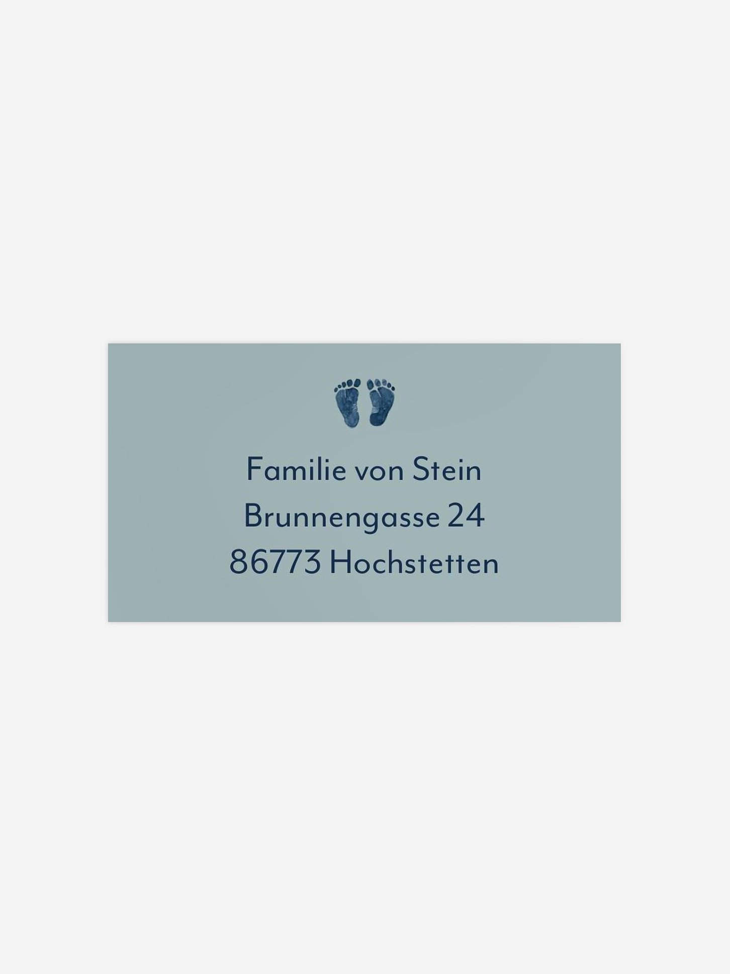 Empfängeraufkleber Geburt Kleine Füsschen