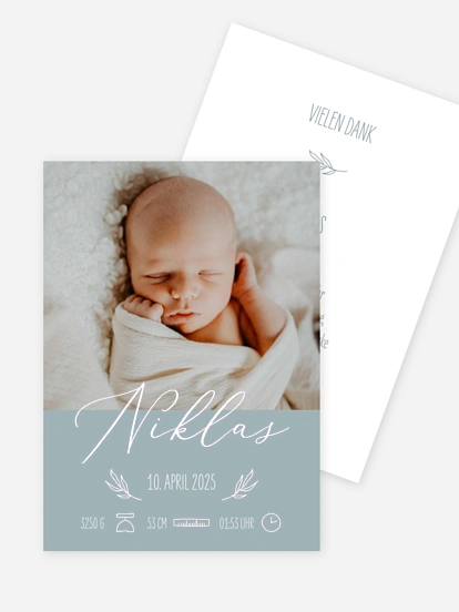 Geburtskarte Natural Colour