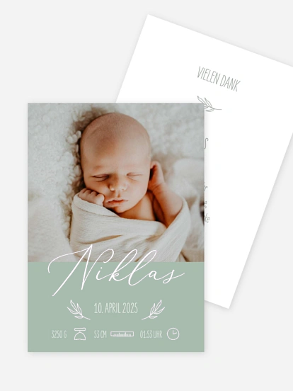 Geburtskarte Natural Colour