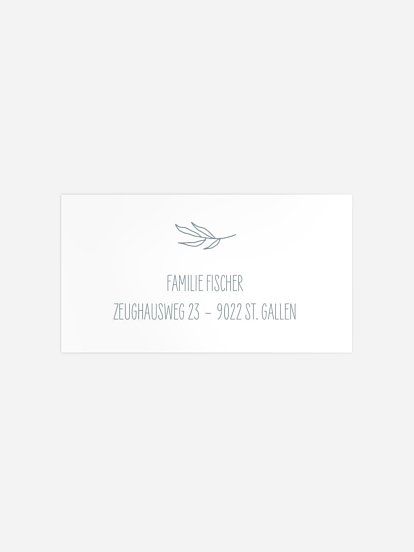 Empfängeraufkleber Geburt Natural Colour