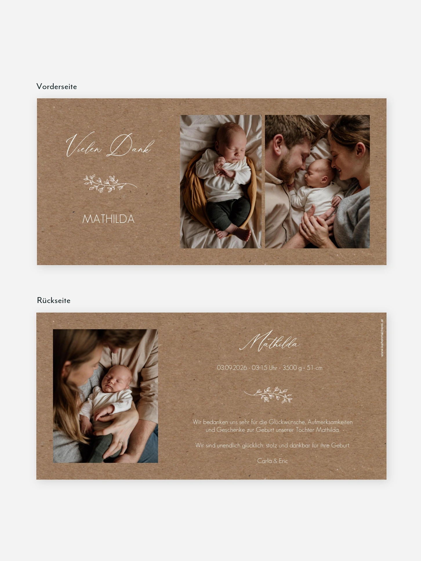 Geburtskarte Tiny Love