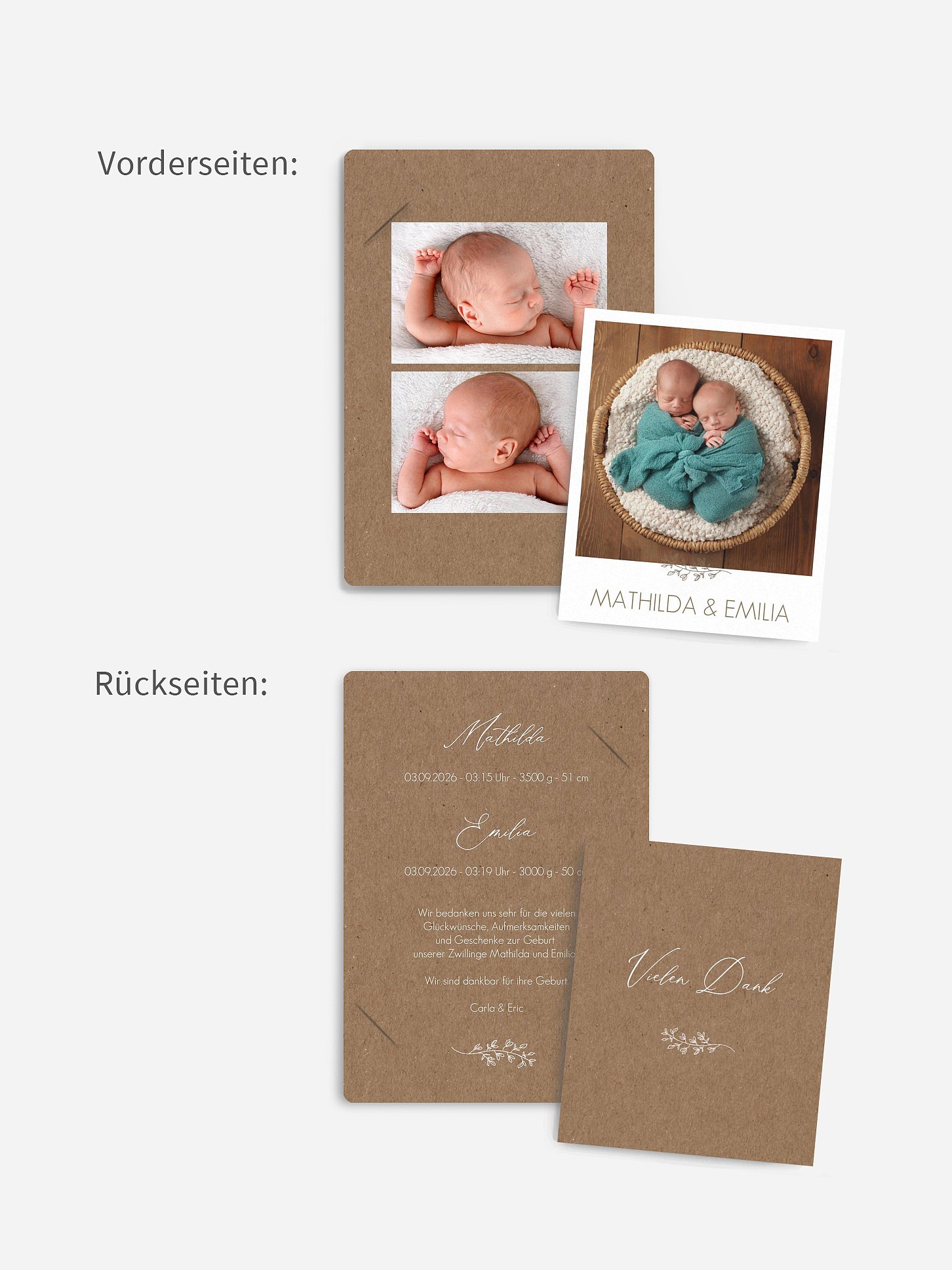 Zwillingskarte Tiny Love