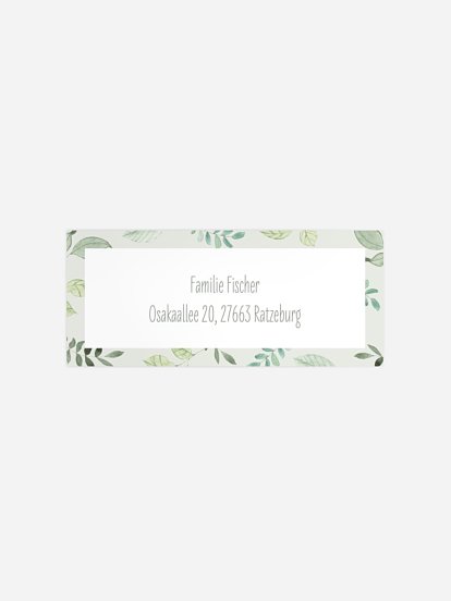 Absenderaufkleber Geburt Liebe Tierchen