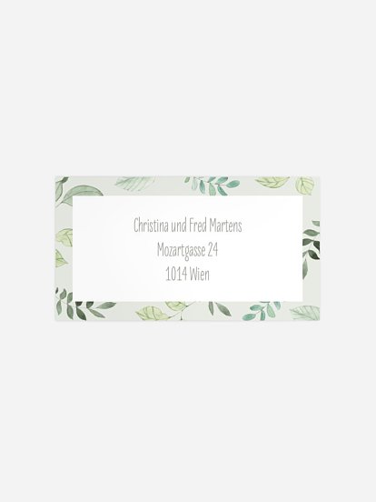 Empfängeraufkleber Geburt Liebe Tierchen