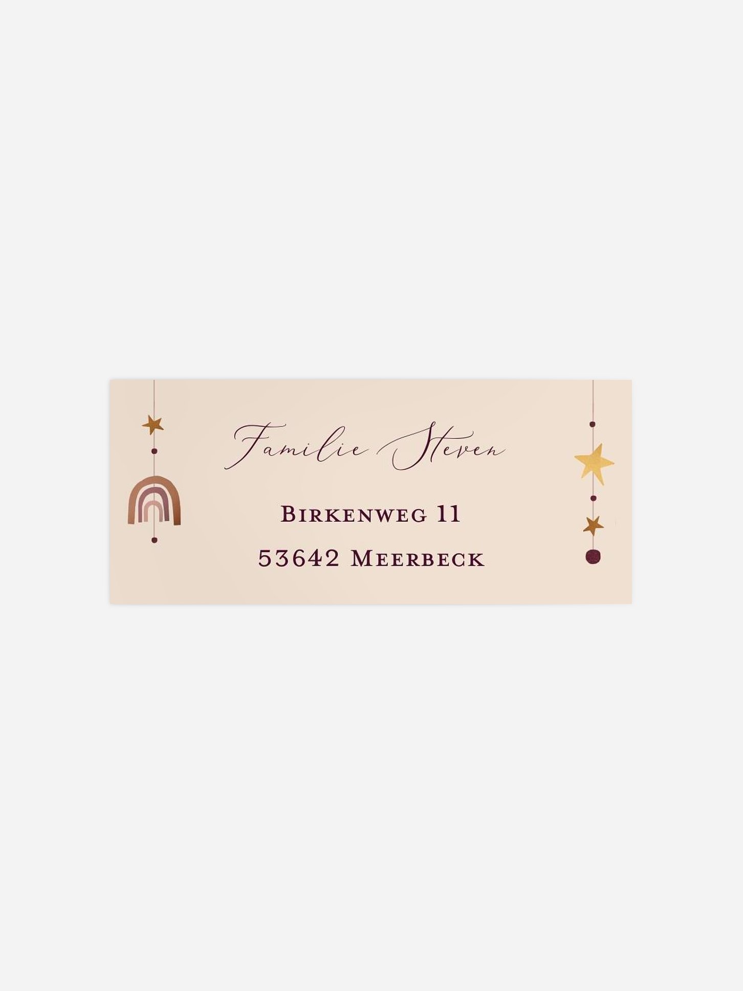 Absenderaufkleber Geburt Nachtzauber