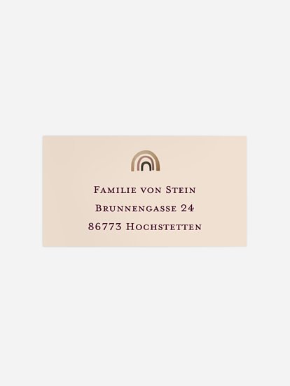 Empfängeraufkleber Geburt Nachtzauber