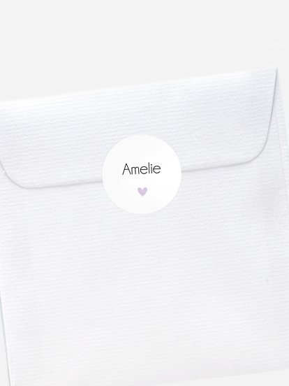 Aufkleber Geburt Simple Heart