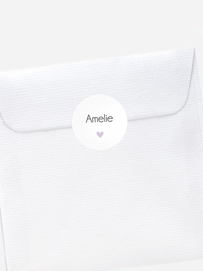 Aufkleber Geburt Simple Heart