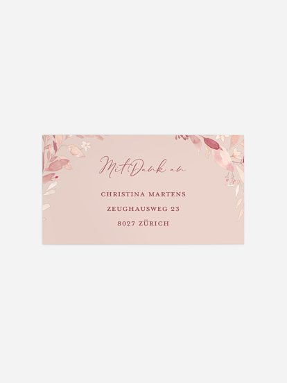 Empfängeraufkleber Geburt Little Flower