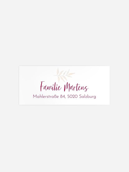 Absenderaufkleber Geburt Blumige Liebe