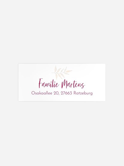 Absenderaufkleber Geburt Blumige Liebe