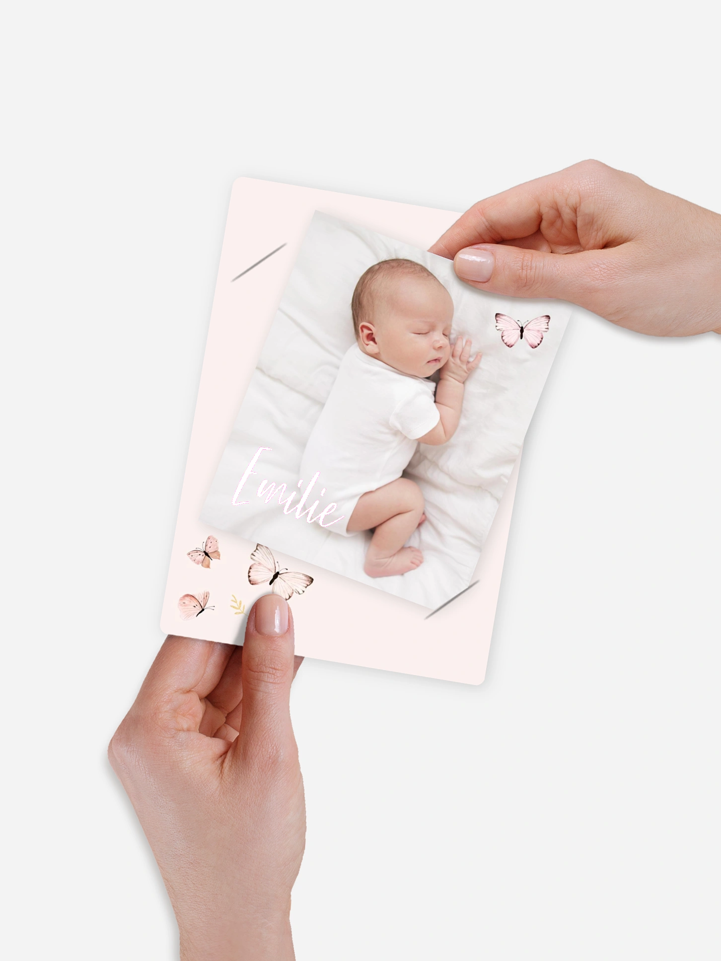Geburtskarte Kleine Schmetterlinge