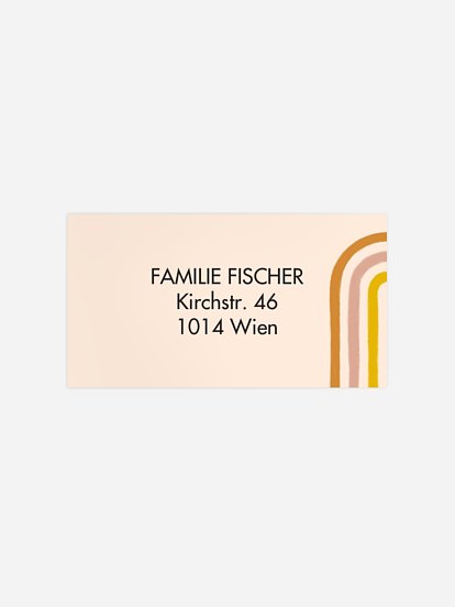 Empfängeraufkleber Geburt Little Rainbow