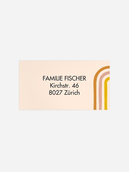 Empfängeraufkleber Geburt Little Rainbow